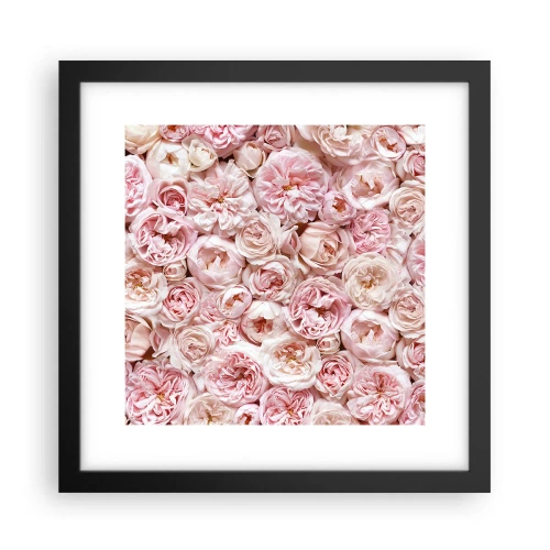 Plakat w czarnej ramie - Usłane różami - 30x30 cm