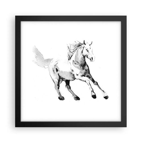 Plakat w czarnej ramie - Nieujarzmiona dusza - 30x30 cm