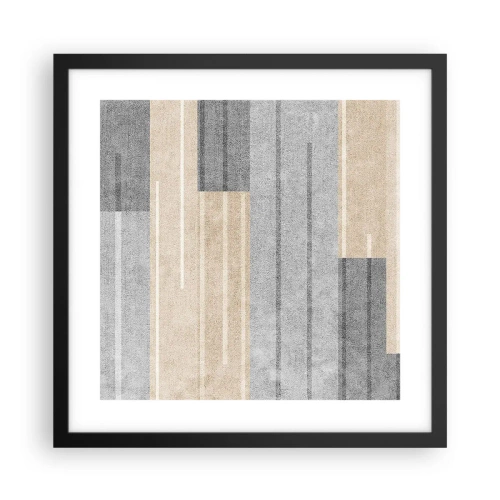 Plakat w czarnej ramie - Kompozycja: trzymać pion - 40x40 cm