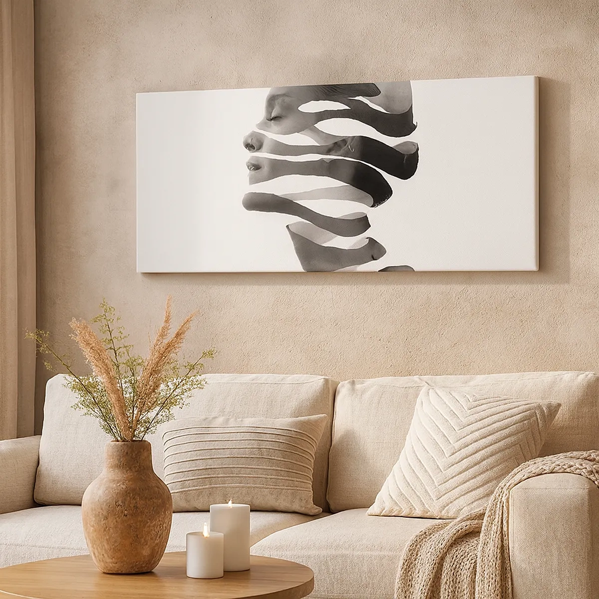 Obraz na płótnie - Portret surrealistyczny - 30x30 cm