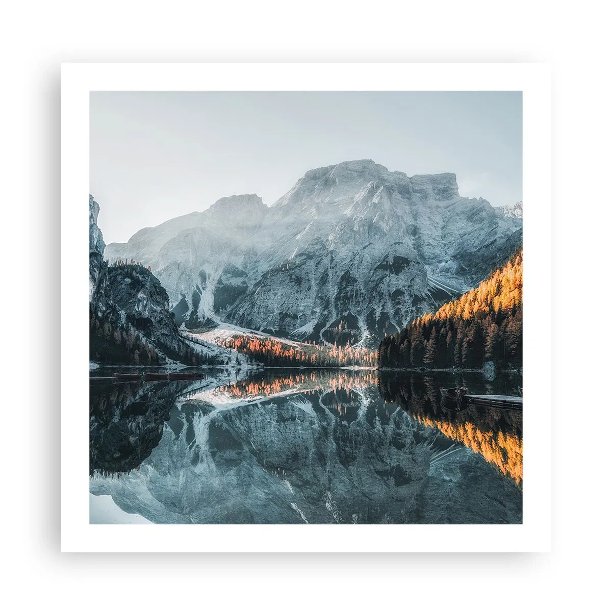 Plakat - Lustrzany pejzaż - 60x60 cm