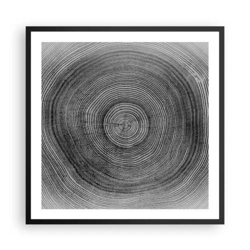 Plakat w czarnej ramie - Znak czasu - 60x60 cm