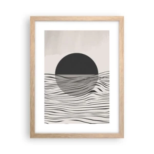 Plakat w ramie jasny dąb - Kompozycja połowiczna - 30x40 cm