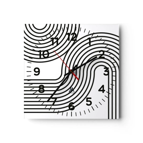 Zegar ścienny - Na zakręcie - 30x30 cm