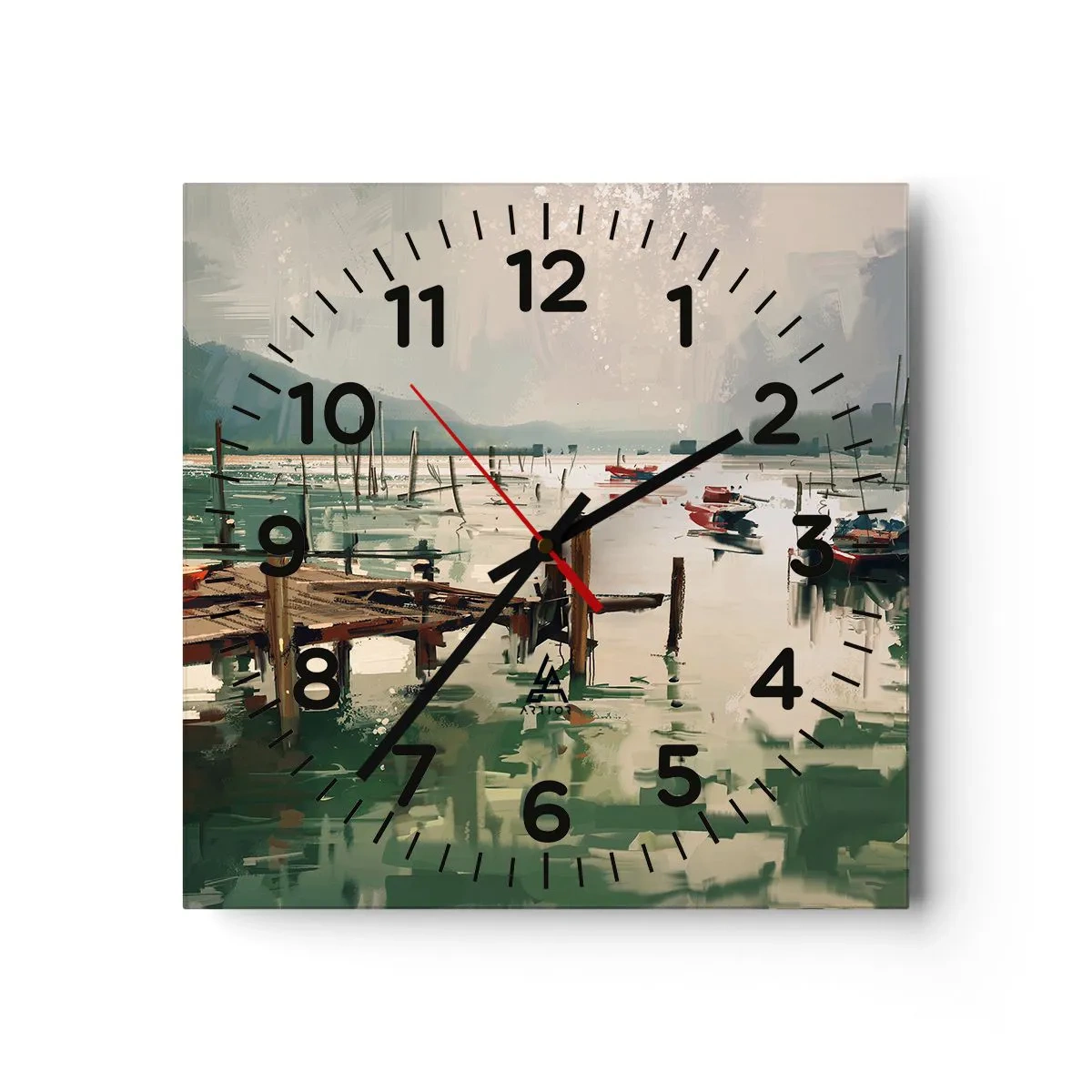 Zegar ścienny - Oblane roztopionym księżycem - 30x30 cm