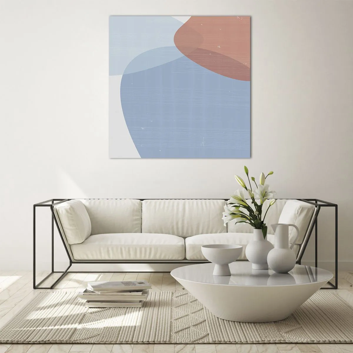 Obraz na szkle - Pastelowe związki - 70x70 cm