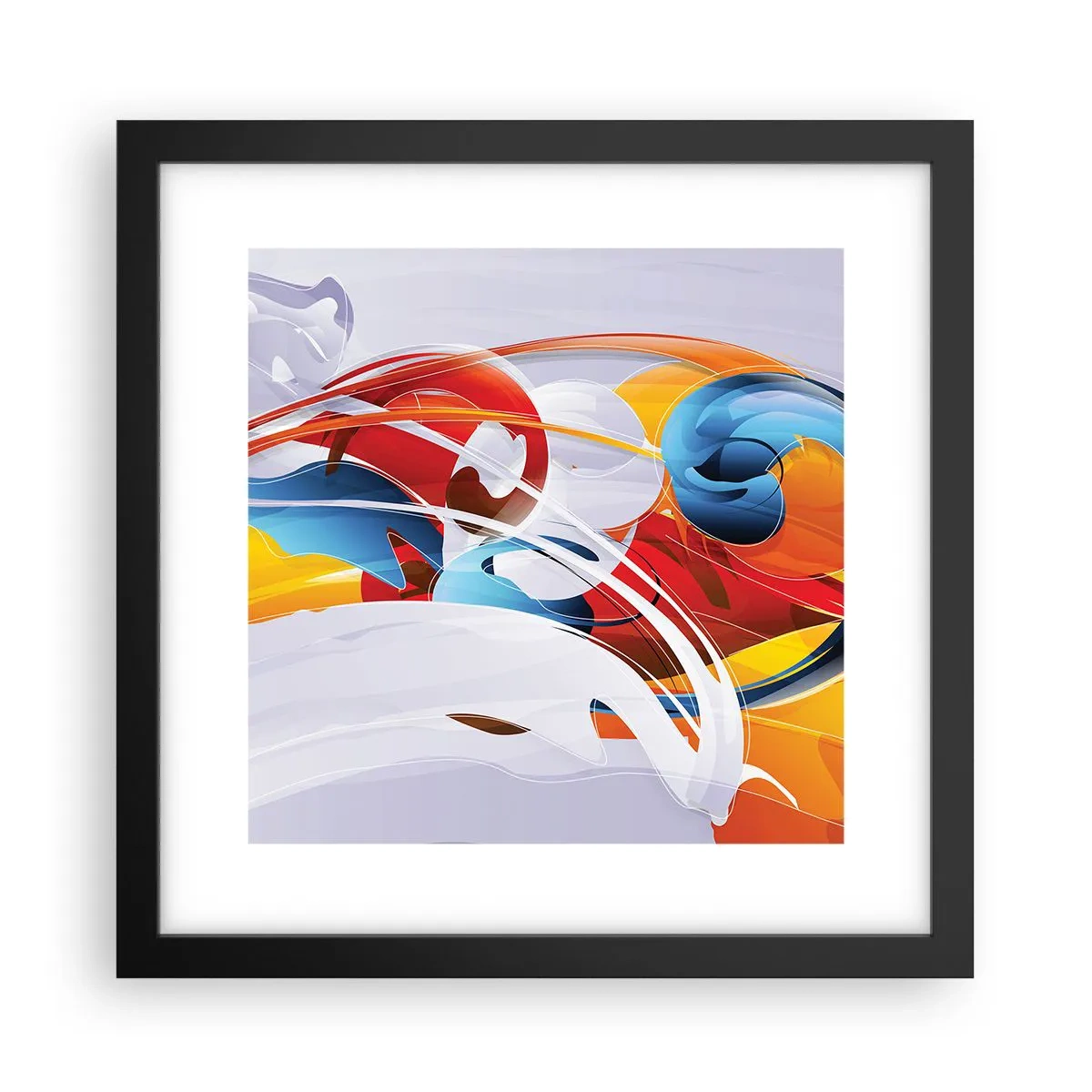 Plakat w czarnej ramie - Taniec żywiołów - 30x30 cm