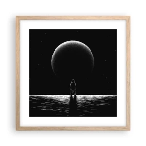 Plakat w ramie jasny dąb - Twarzą w twarz - 40x40 cm