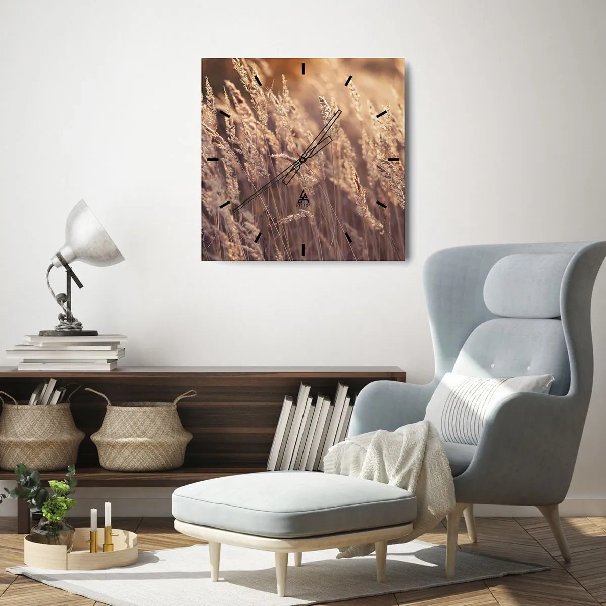 Zegar ścienny - Gotowe na powitanie jesieni - 40x40 cm