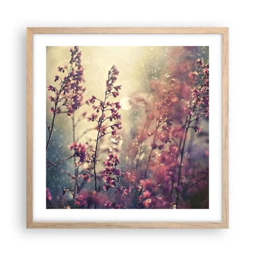 Plakat w ramie jasny dąb - Tajemniczy ogród - 50x50 cm