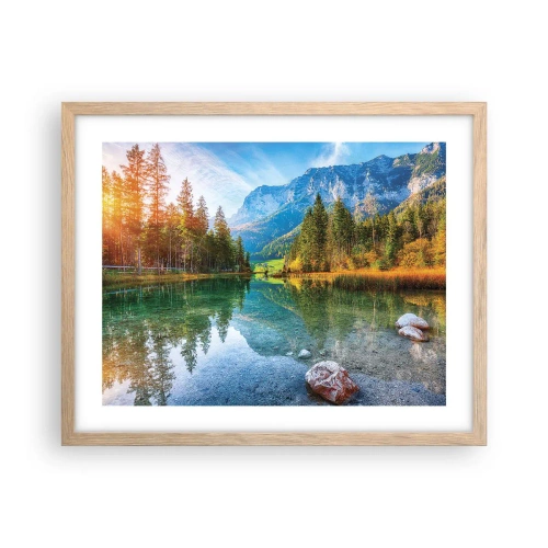Plakat w ramie jasny dąb - Łagodność jesieni - 50x40 cm