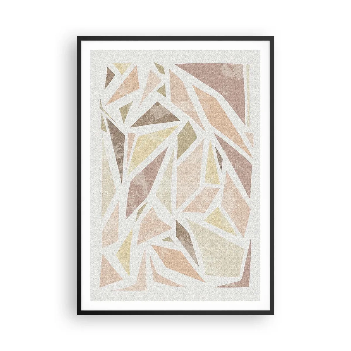 Plakat w czarnej ramie - Kompozycja witrażowa - 70x100 cm