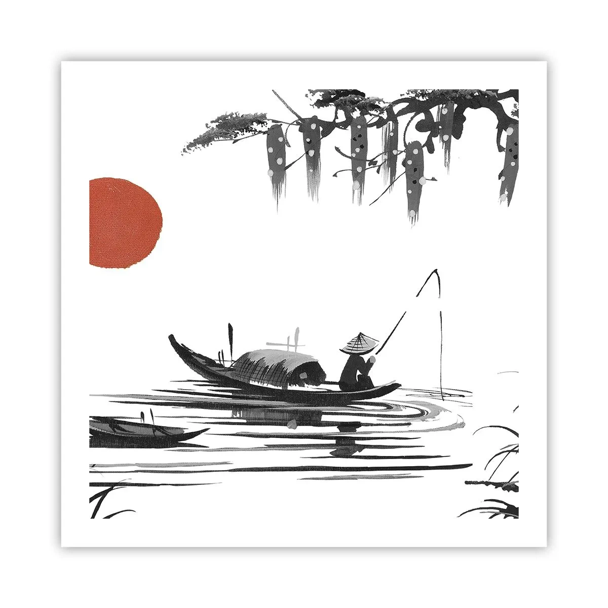 Plakat - Azjatyckie popołudnie - 60x60 cm