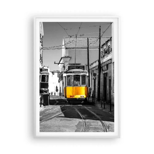 Plakat w białej ramie - Duch Lizbony - 70x100 cm