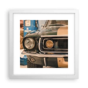 Plakat w białej ramie - Spotkanie z legendą - 30x30 cm