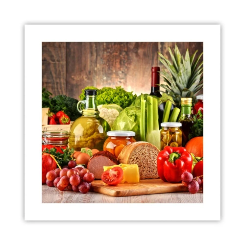 Plakat - Wędzone, pieczone, marynowane - 40x40 cm