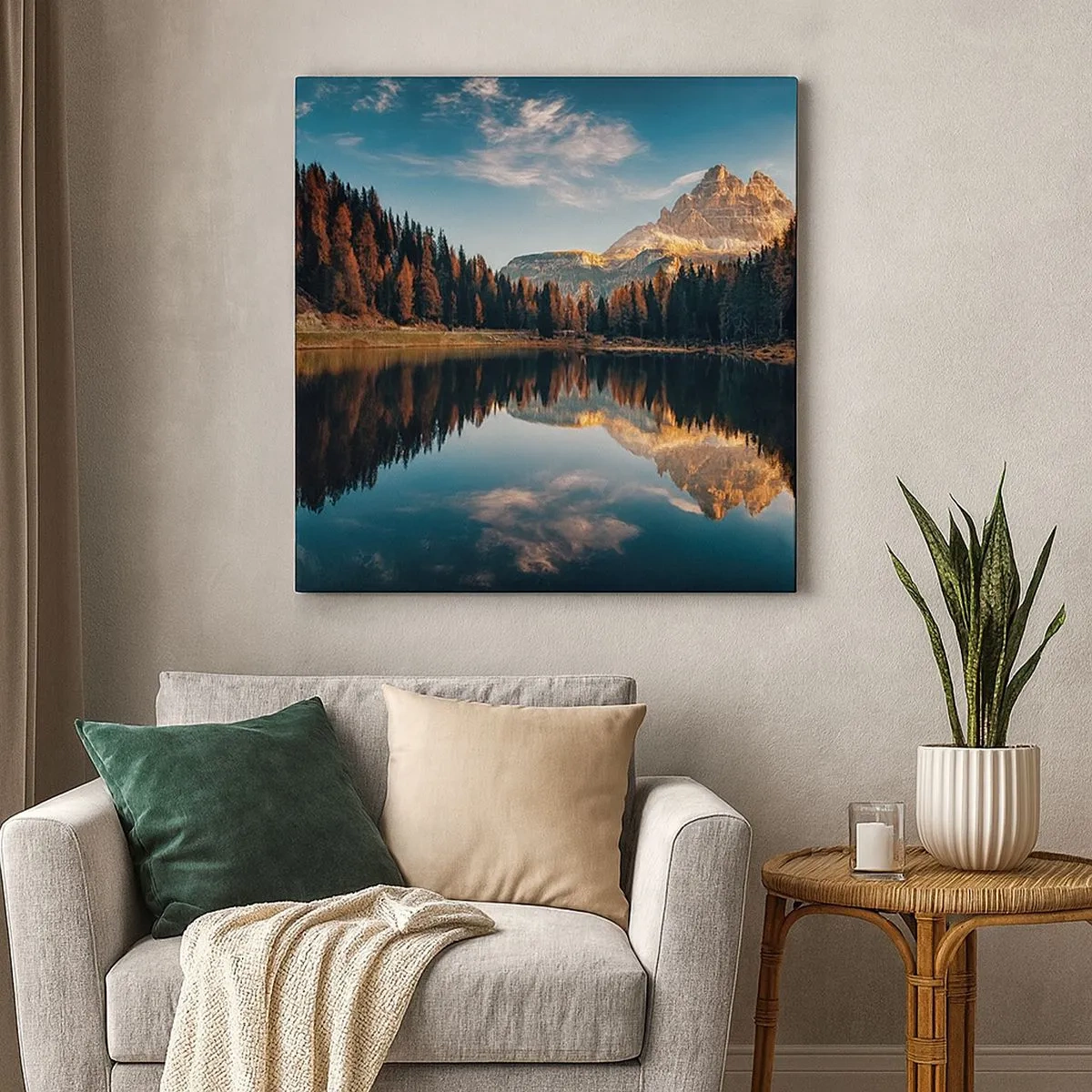 Obraz na płótnie - Pejzaż podwójny - 30x30 cm