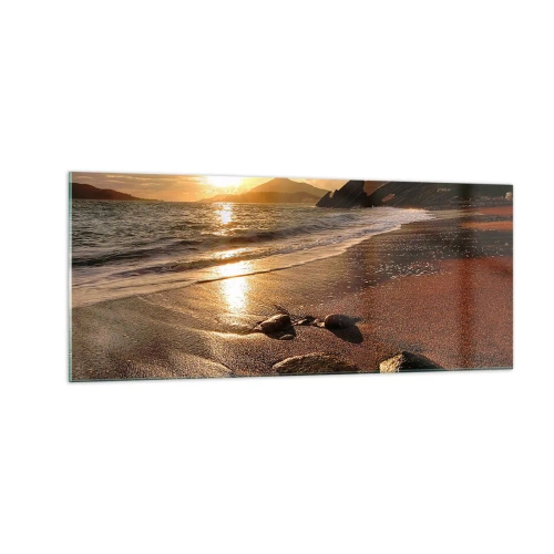 Obraz na szkle - Idź za słońcem ku wzgórzom - 100x40 cm