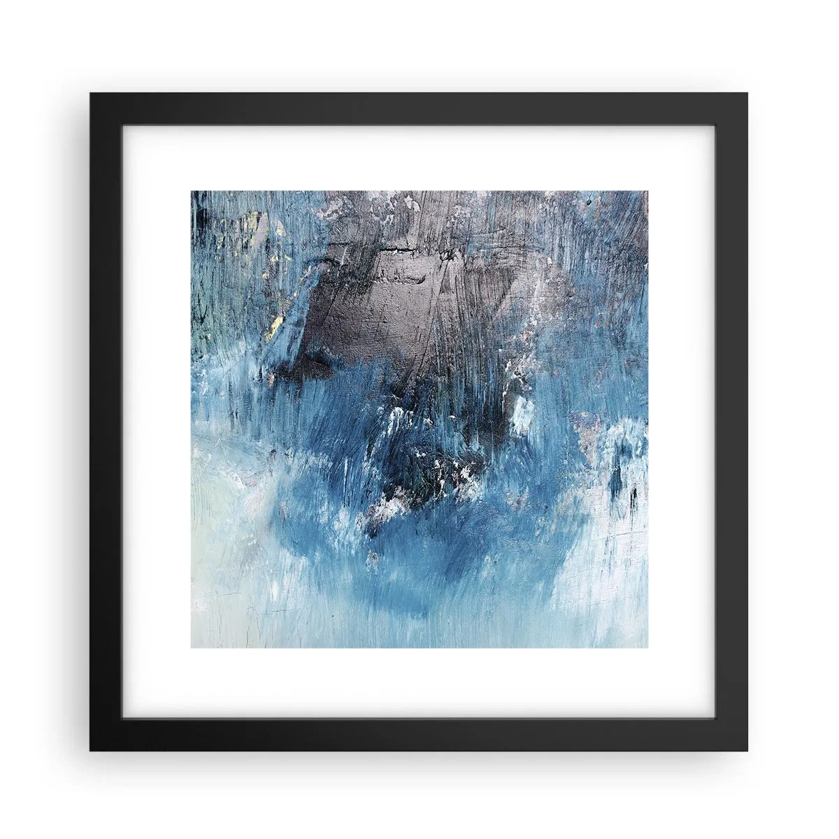 Plakat w czarnej ramie - Błękitna rapsodia - 30x30 cm