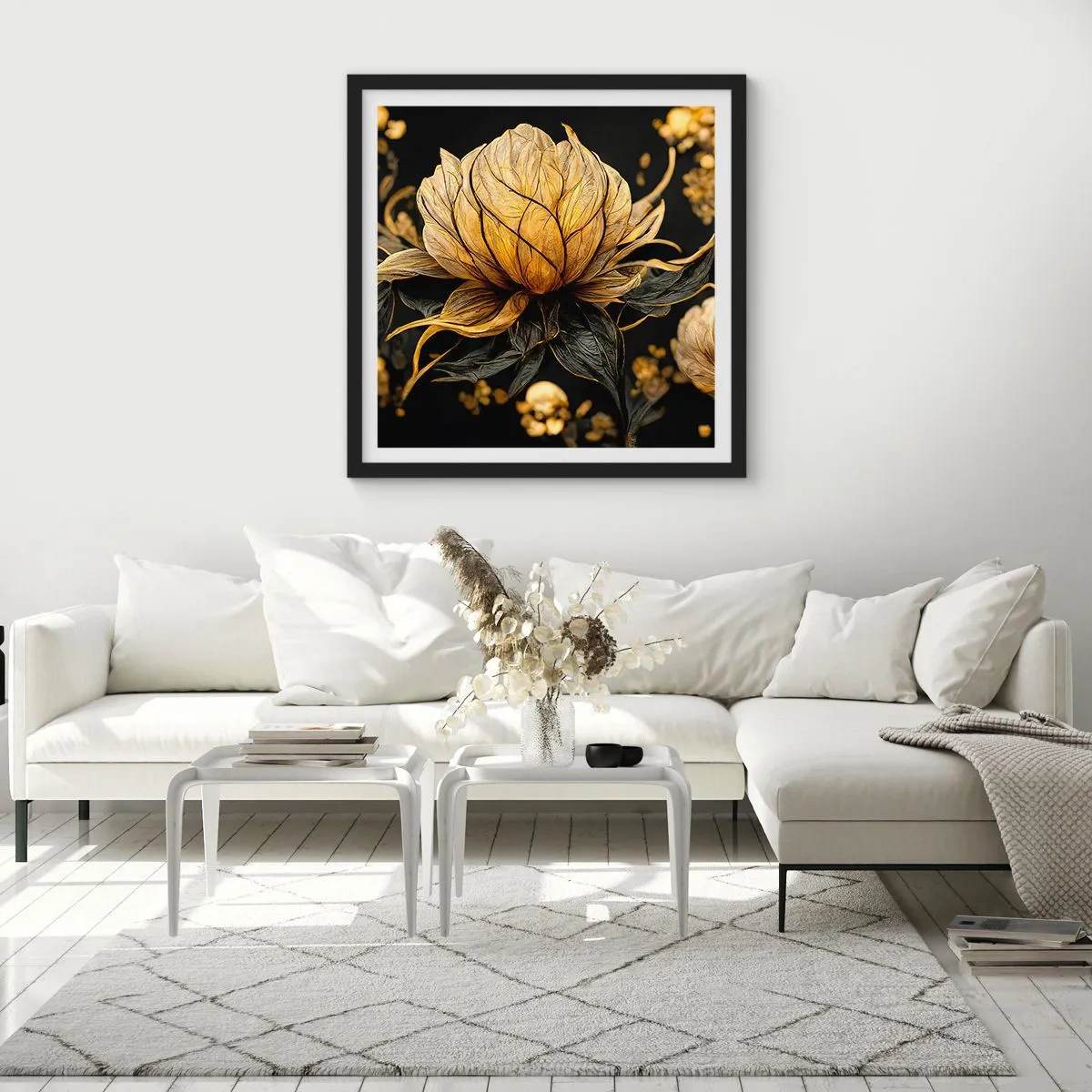 Plakat w czarnej ramie - Subtelna kruchość - 40x40 cm