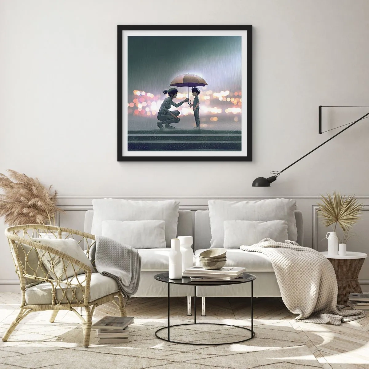 Plakat w czarnej ramie - I już jest wszystko dobrze - 40x40 cm