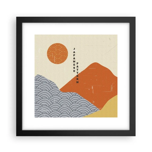 Plakat w czarnej ramie - W japońskim duchu - 30x30 cm