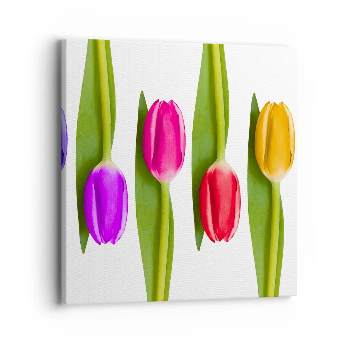 Obraz na płótnie - Tęczowa kompozycja - 40x40 cm