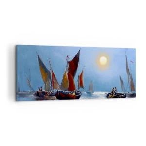 Obraz na płótnie - Nocny połów - 100x40 cm