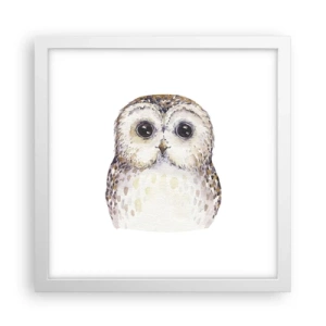 Plakat w białej ramie - Spójrz mi w oczy - 30x30 cm