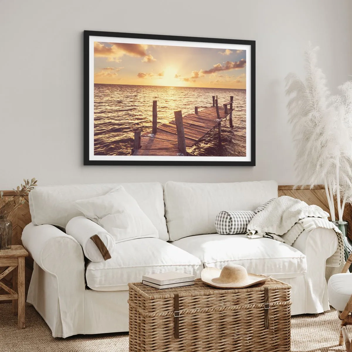 Plakat w czarnej ramie - Złota kraina łagodności - 91x61 cm