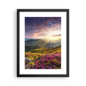 Plakat w czarnej ramie - Świeżość górskiego poranka - 30x40 cm