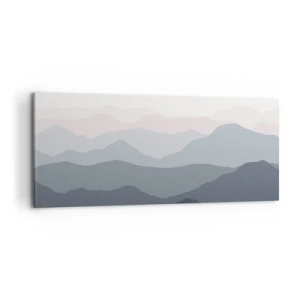 Obraz na płótnie - Fale gór - 100x40 cm