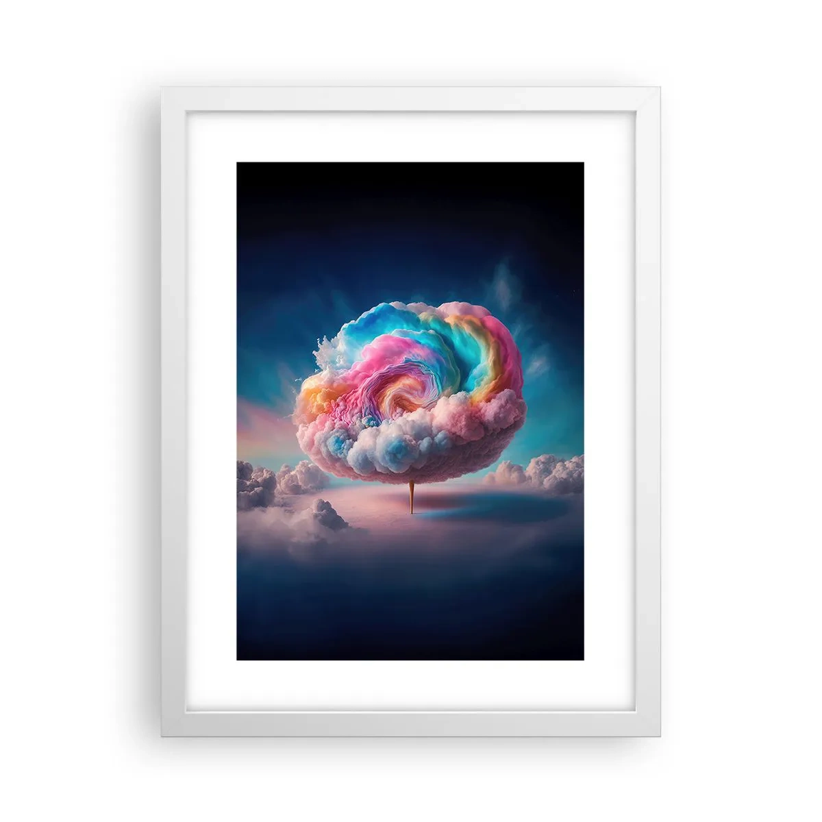 Plakat w białej ramie - Sen o wesołym miasteczku - 30x40 cm