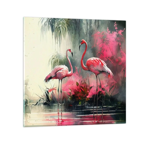 Obraz na szkle - Lekcja naturalnego wdzięku - 30x30 cm