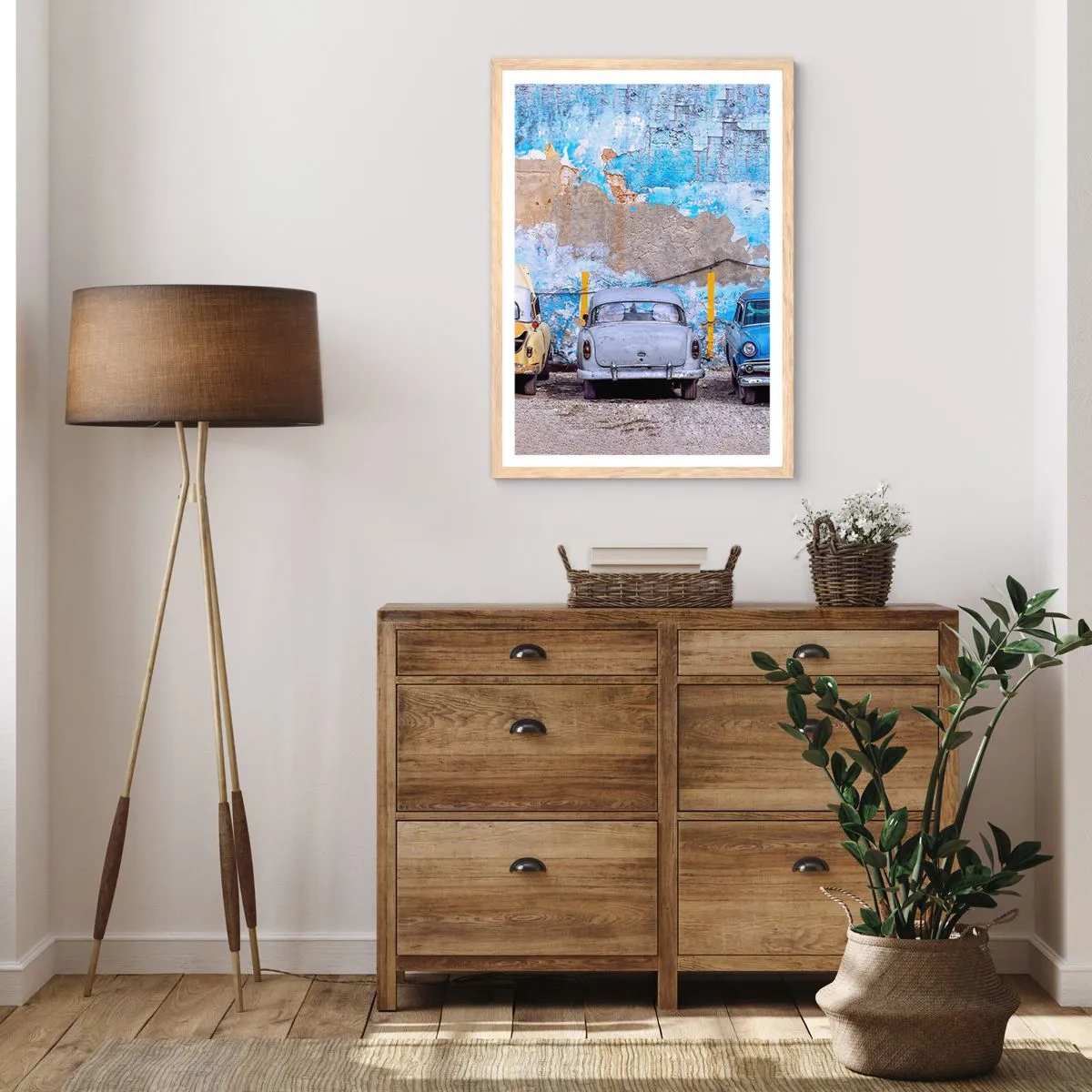 Plakat w ramie jasny dąb - Spotkanie weteranów - 61x91 cm