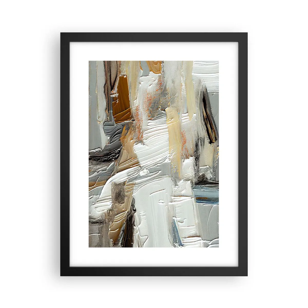 Plakat w czarnej ramie - Barwne nawarstwienia - 30x40 cm