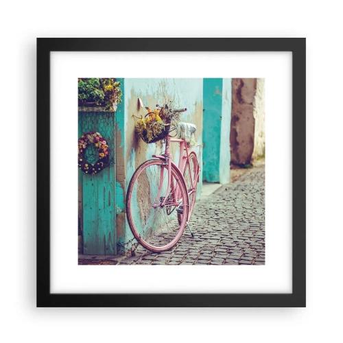 Plakat w czarnej ramie - Zaraz wracam - 30x30 cm