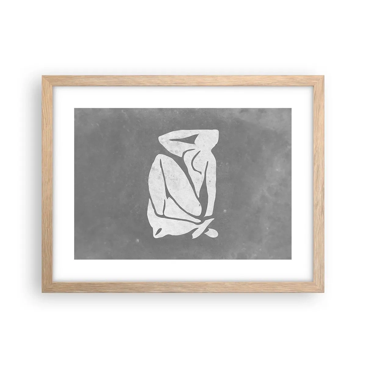 Plakat w ramie jasny dąb - W zamyśleniu - 40x30 cm