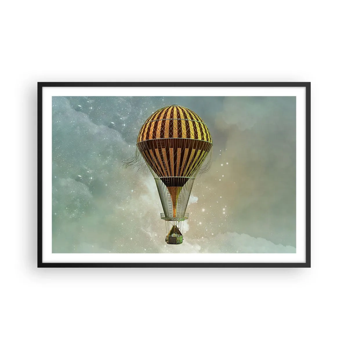 Plakat w czarnej ramie - Pionierskie loty - 91x61 cm