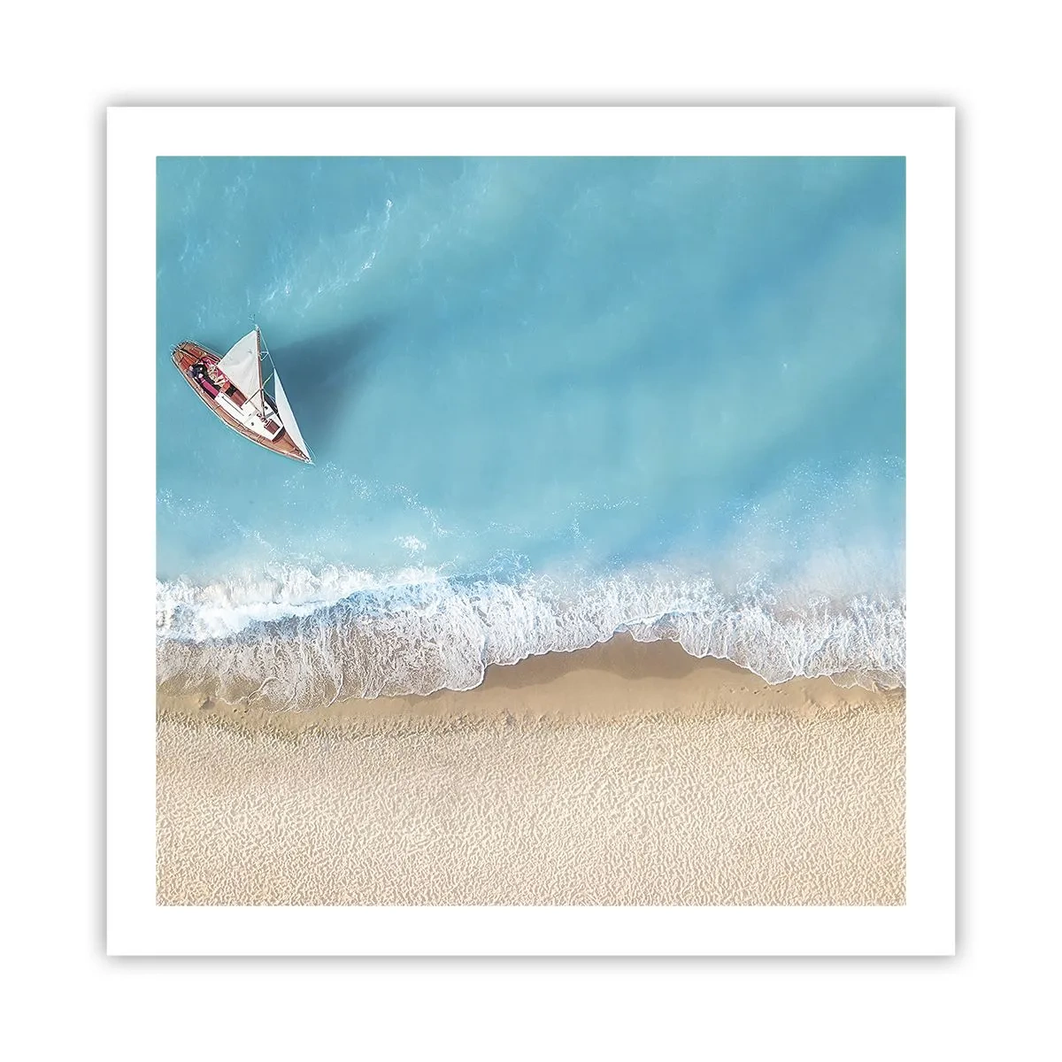 Plakat - Na granicy błękitu i złota - 60x60 cm