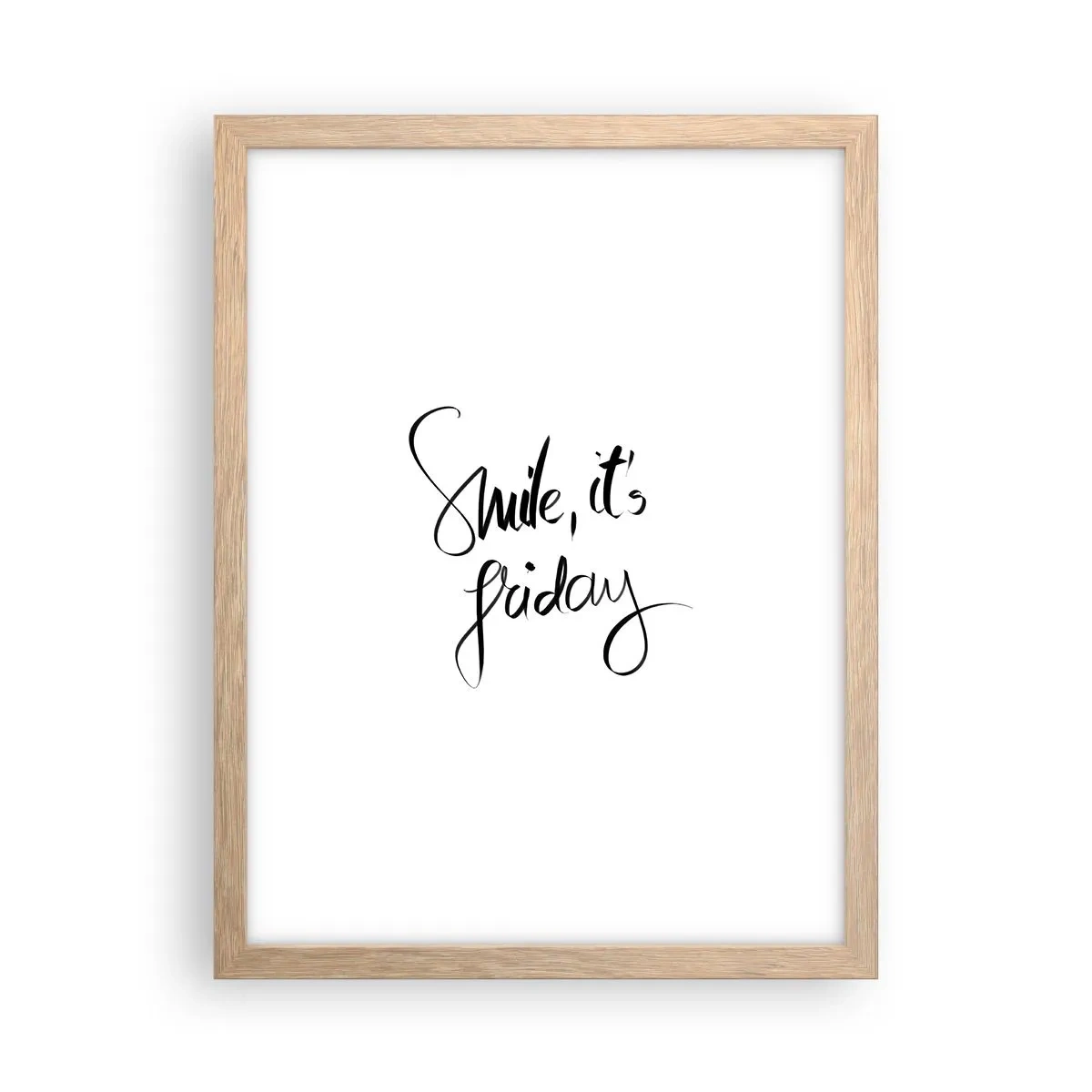 Plakat w ramie jasny dąb - Prawdziwa radość - 30x40 cm