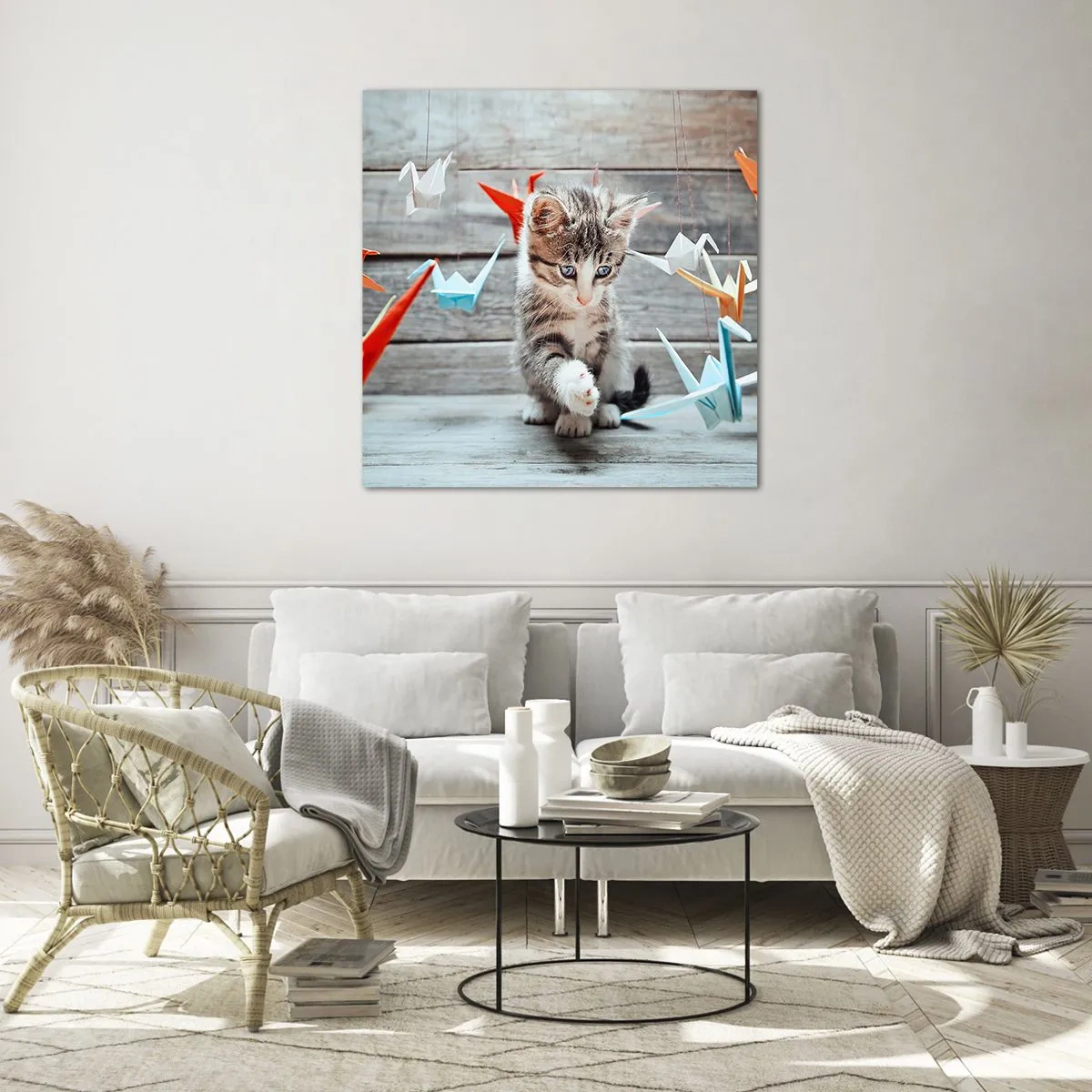 Obraz na szkle - Pierwsza lekcja - 70x70 cm