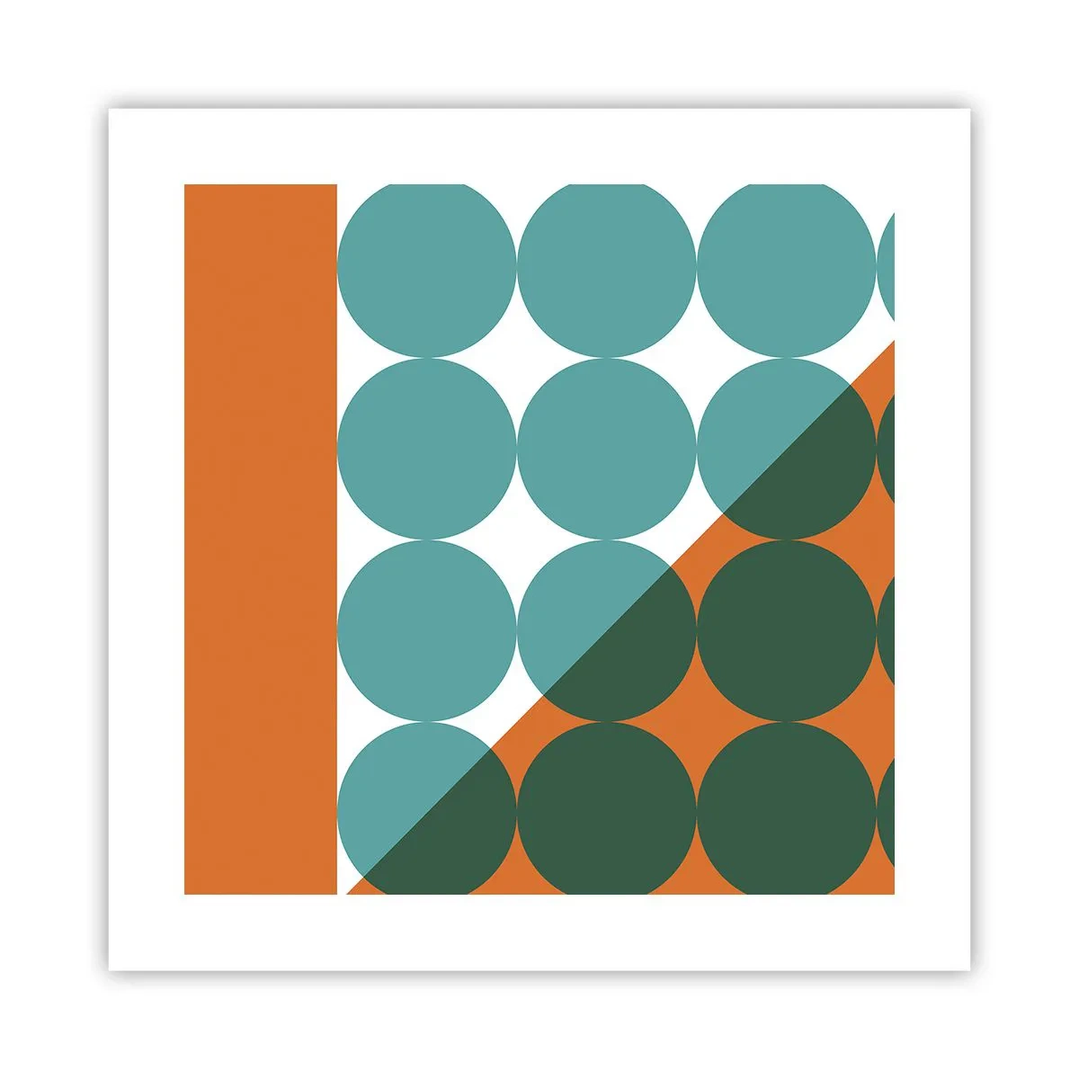 Plakat - W górę i na skos - 40x40 cm