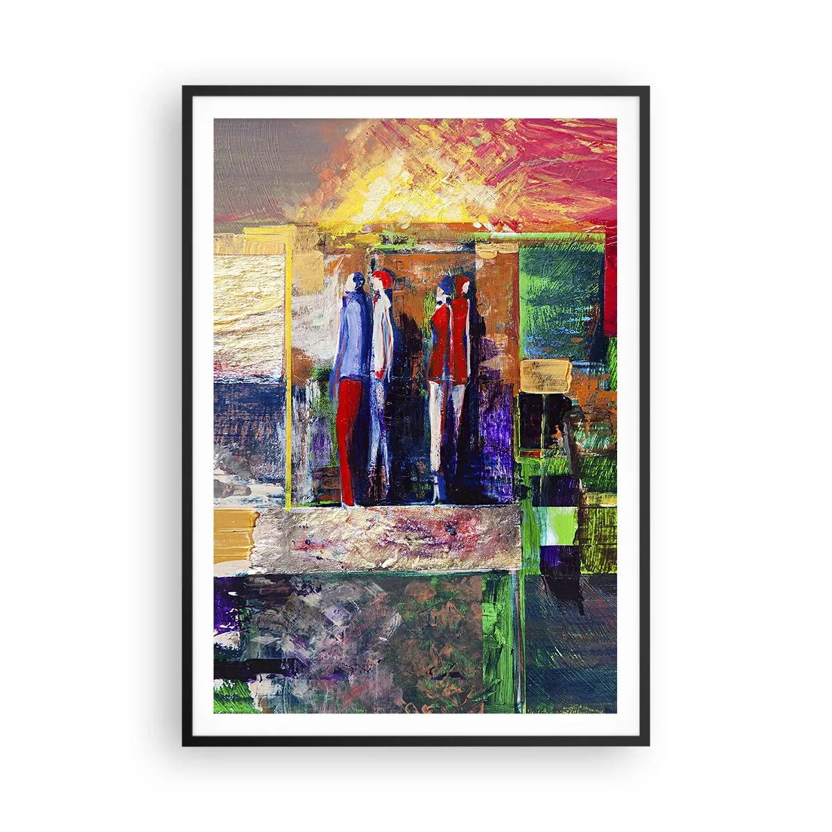 Plakat w czarnej ramie - Relacje i emocje - 70x100 cm