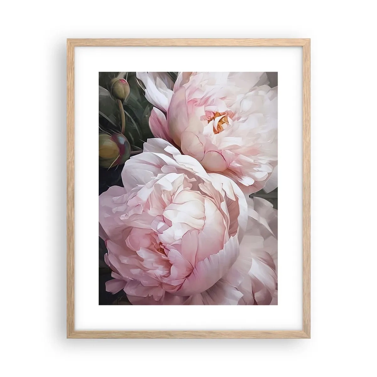 Plakat w ramie jasny dąb - Zatrzymane w rozkwicie - 40x50 cm