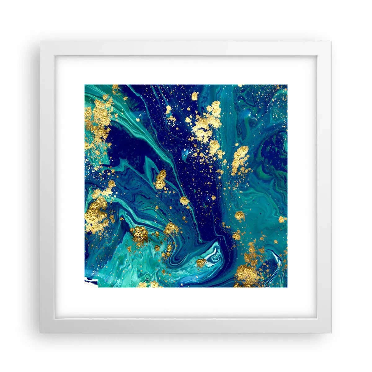 Plakat w białej ramie - Płatki słońca  - 30x30 cm