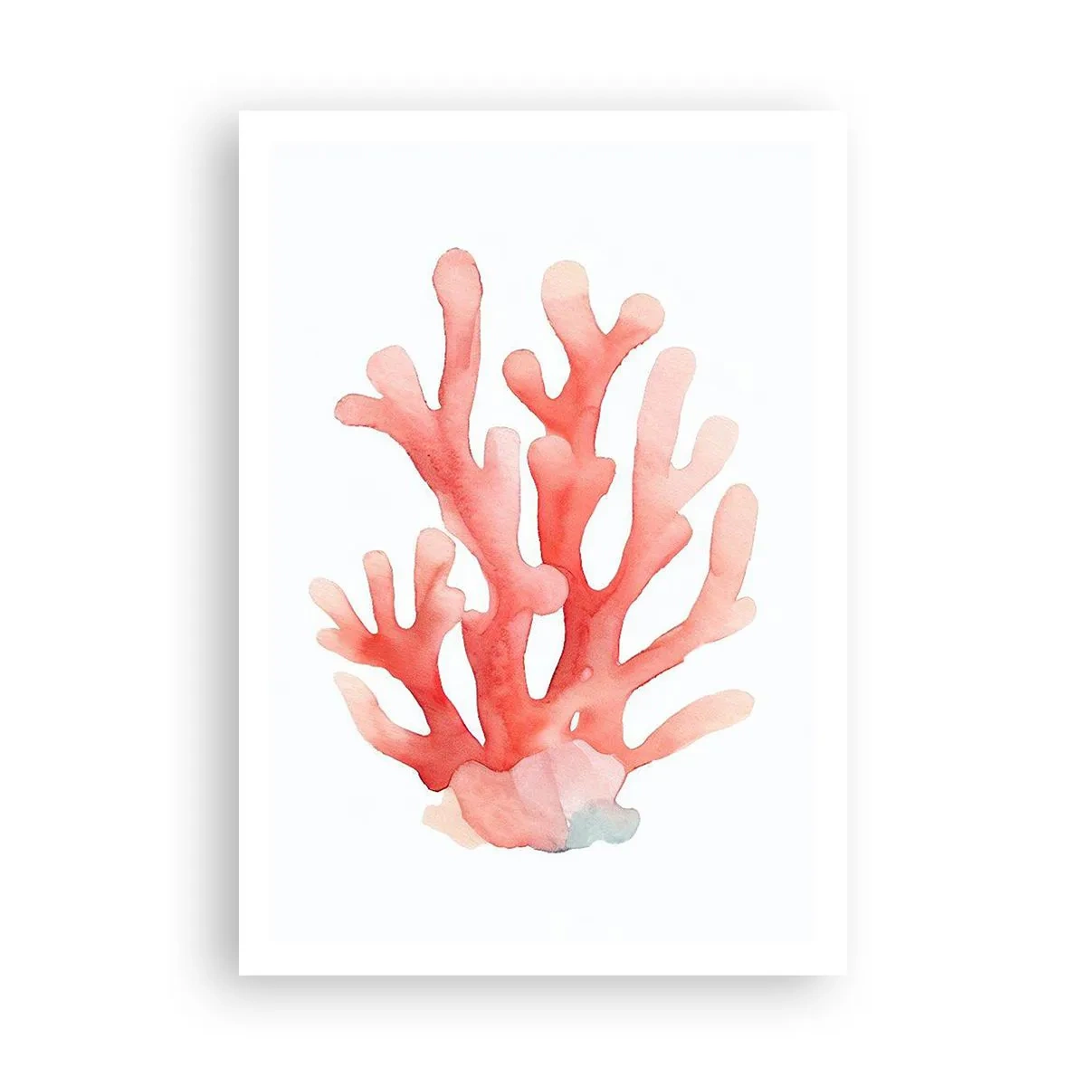 Plakat - Koral koloru koralowego - 70x100 cm