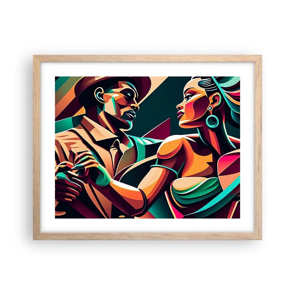 Plakat w ramie jasny dąb - W rytmie serca - 50x40 cm