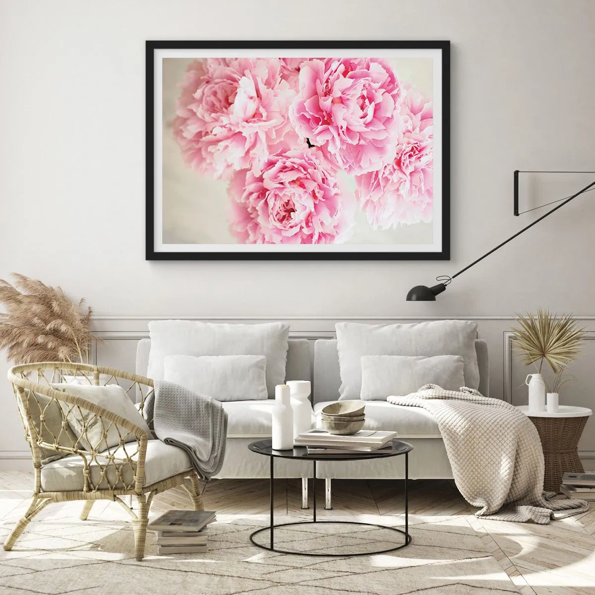 Plakat w czarnej ramie - W różowym przepychu - 50x40 cm