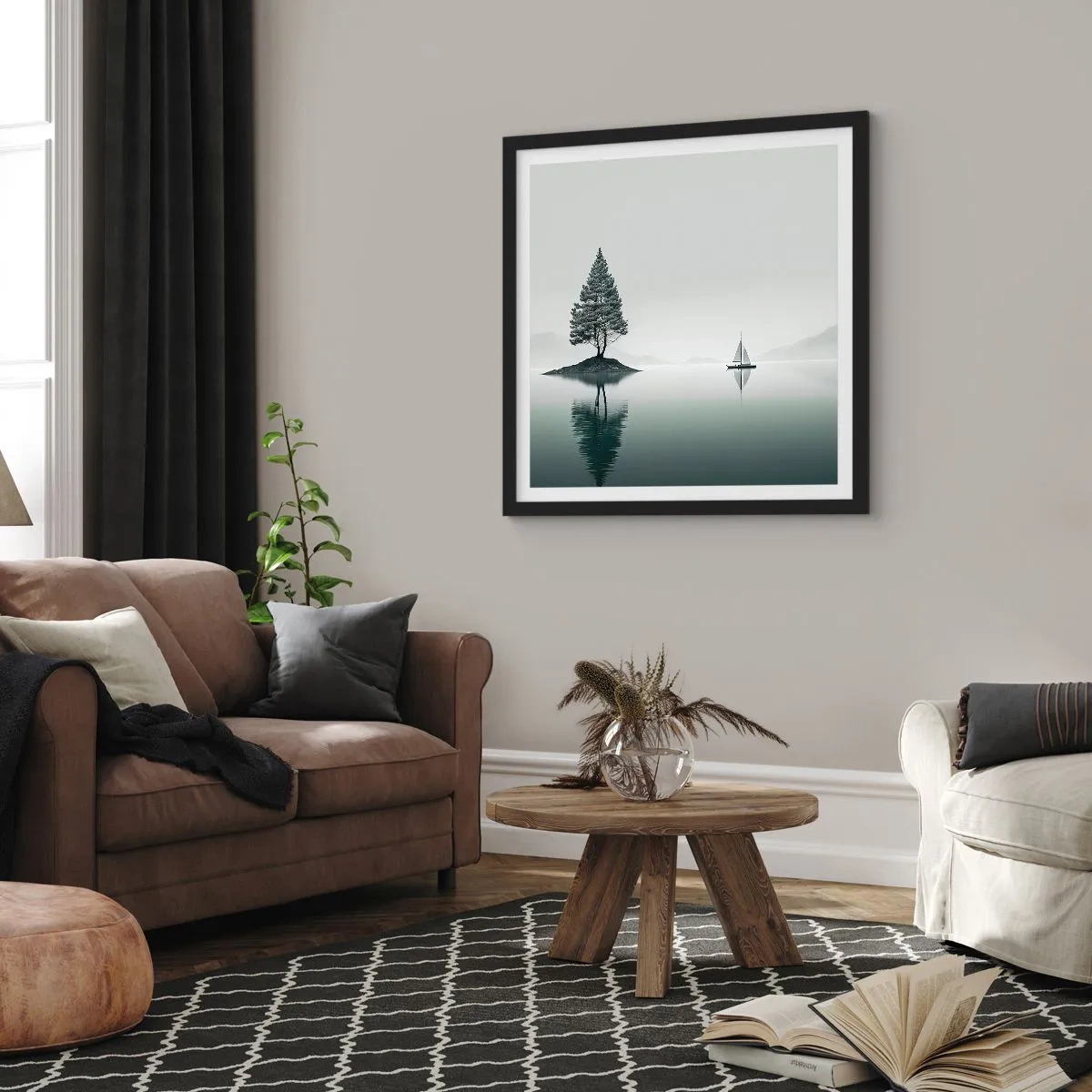 Plakat w czarnej ramie - Marzenie senne - 30x30 cm